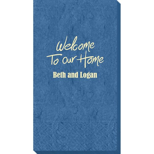 Fun Welcome to our Home Bali Guest Towels